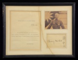 AUTOGRAPH OF GENERALISSIMO CHIANG KAI-SHEK.