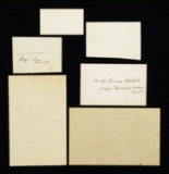 5 AUTOGRAPHS OF FAMOUS MILITARY & POLITICAL