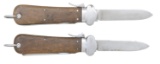 2 WWII GERMAN FALLSCHIRMJAGER GRAVITY KNIVES.