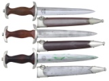3 WWII GERMAN SA DAGGERS.