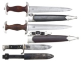 WWII GERMAN SA DAGGER, NSKK DAGGER, & A RELIC HJ