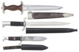 3 WWII GERMAN EDGED WEAPONS.