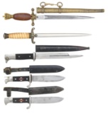 5 WWII GERMAN EDGED WEAPONS.