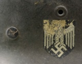 2 WWII GERMAN M1940 HELMETS.