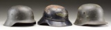3 GERMAN HELMETS.