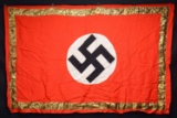 3 WWII GERMAN COMPLETE & PARTIAL FLAGS & BANNERS.