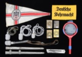 WWI & WWII GERMAN DAGGER PARTS, KNOTS, CLOTH, &