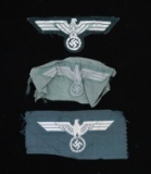3 WWII GERMAN BREAST EAGLES.