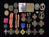 WWII GERMAN MEDALS, BADGES, & RELATED MATERIAL.