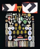 WWII GERMAN SHOULDER STRAPS, CLOTH INSIGNIA,