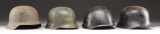 4 WWII AXIS HELMETS.