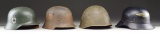 4 WWII AXIS HELMETS.