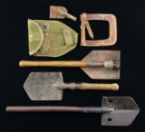 3 ENTRENCHING SHOVELS, 1 ENTRENCHING SHOVEL