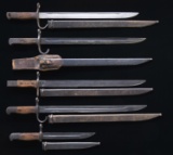 5 WWII JAPANESE BAYONETS.