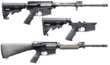 GROUPING OF 3 PARTIALLY ASSEMBLED AR15 TYPE RIFLES