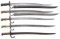 5 FRENCH MODEL 1866 CHASSEPOT SWORD BAYONETS.