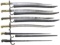 GROUPING OF 6 ANTIQUE FRENCH MILITARY BAYONETS.