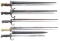 INTERESTING GROUP OF 5 FRENCH MILITARY BAYONETS.
