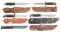 5 WESTERN SHARK MILITARY FIGHTING KNIVES.