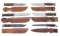 6 US WWII ERA MILITARY FIGHTING KNIVES.