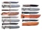 7 US WWII ERA MARK 1 NAVY UTILITY/FIGHTING KNIVES.
