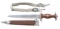 WWII GERMAN SA DAGGER & ARMY DAGGER HANGER.