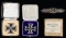 2 PIN BACK FIRST CLASS IRON CROSSES AND 1 CLOSE