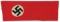 WWII GERMAN BANNER, FLAG, AN ARMBAND, AND A CAP
