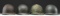 4 US M1 HELMETS.
