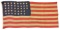 LARGE EARLY 38-STAR US FLAG.