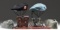 MILITARY CAPS, A PAIR OF BINOCULARS, AND MORE.