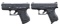 TWO GLOCK SEMI-AUTOMATIC PISTOLS.