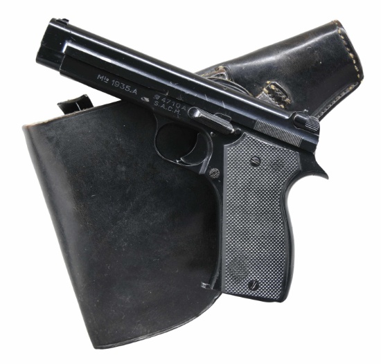 WWII GERMAN MARKED SACM 1935A SEMI AUTO PISTOL.