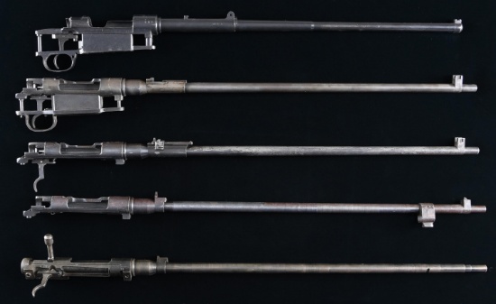 LOT OF ARISAKA & MAUSER BARRELED ACTIONS.