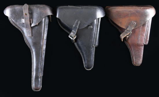 LOT OF 3 ASSORTED LUGER HOLSTERS.