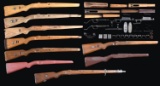 GROUPING OF MILITARY RIFLE STOCKS AND PARTS.