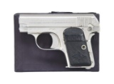COLT 1908 VEST POCKET NICKEL FINISHED PISTOL.