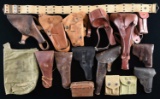 LOT OF ASSORTED U.S. & EUROPEAN MILITARY HOLSTERS