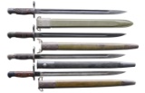 FOUR US WWI MODEL 1917 BAYONETS.