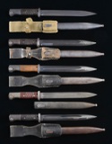 LOT OF 5 GERMAN K98k BAYONETS WITH MATCHING