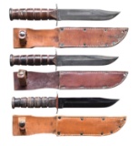 GROUP OF 3 WWII ERA US MARINE CORPS FIGHTING KNIVE