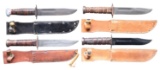 4 WWII ERA NAVY AND MARINE CORPS FIGHTING KNIVES