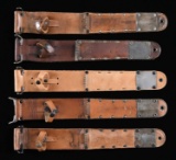 GROUP OF 5 US WWII M6 LEATHER SCABBARDS FOR THE M3