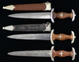 2 WWII GERMAN SA DAGGERS AND 1 NSKK DAGGER.