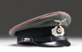 WWII GERMAN ENLISTED ARTILLERY VISOR CAP.