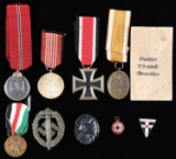 WWII GERMAN MEDALS, PINS, BADGES.