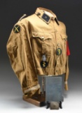 WWII GERMAN SA BROWN SHIRT, BOOK, BUCKLE, & MORE.