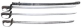 3 JAPANESE TYPE CAVALRY SABERS.