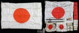 WWII JAPANESE FLAGS, GRENADES, CURRENCY, A BAYONET