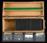 39 MAGIC LANTERN SLIDES DEPICTING SCENES FROM WWII